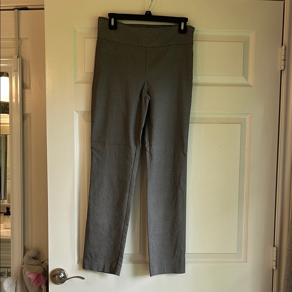 Hilary Radley Gray Straight Leg Pants Tailored Fit